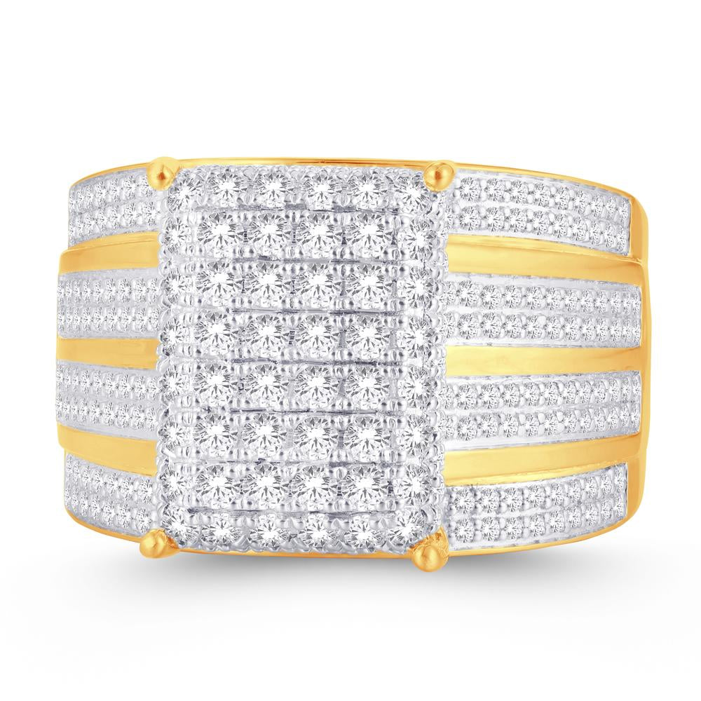 10KT Yellow Gold 1.26 Carat Square Ladies Ring-0224003-YG