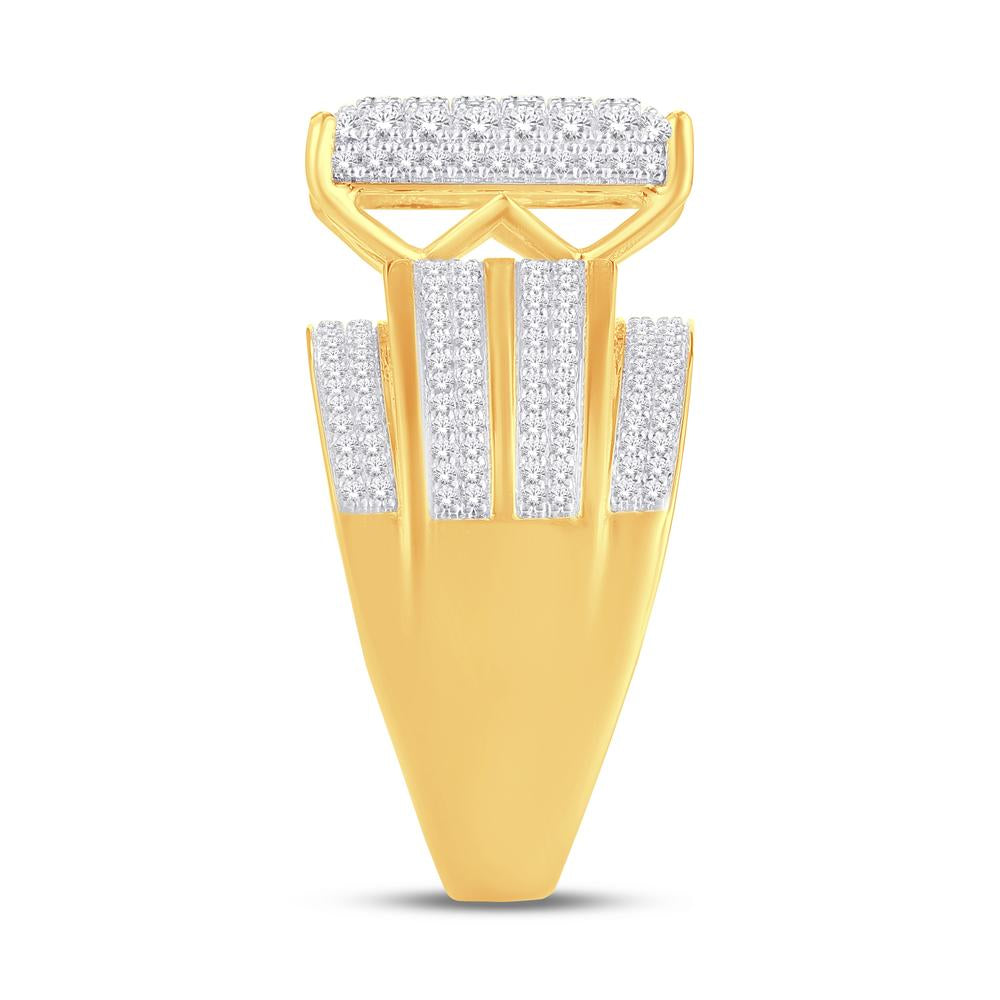 10KT Yellow Gold 1.26 Carat Square Ladies Ring-0224003-YG