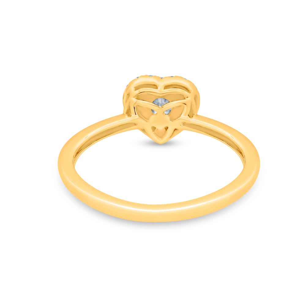10KT Yellow Gold 0.20 Carat Heart Ladies Ring-0229972-YG