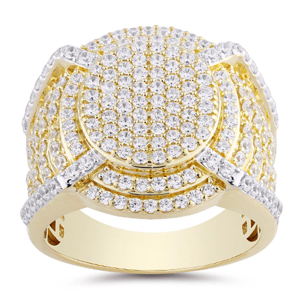 10KT Yellow Gold 2.25 Carat Designer Mens Ring-0329311-YG