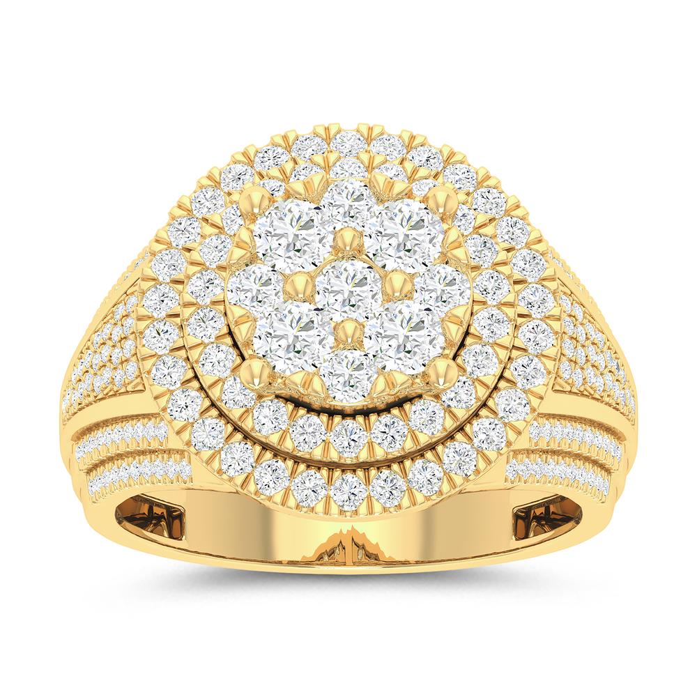 10KT Yellow Gold 1.95 Carat Round Mens Ring-0329866-YG