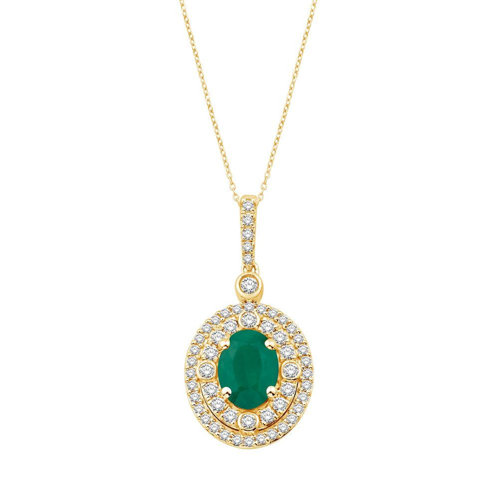 14K Yellow Gold 1.45 Carat (1.05 CTR) Pear Pendant With Chain-0832270-YG