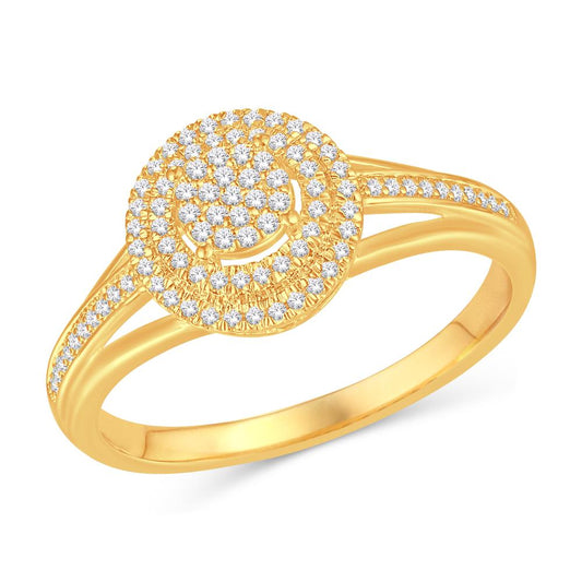 10KT Yellow Gold 0.17 Carat Round Ladies Ring-0225674-YG