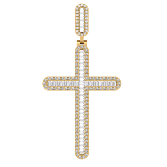 10KT Yellow Gold 1.25 Carat Cross Pendant-0830010-YG