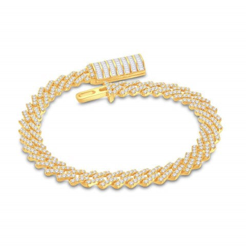 10KT All Yellow Gold 6.33 Carat Miami Cuban Link Mens Bracelet-1125088-ALY