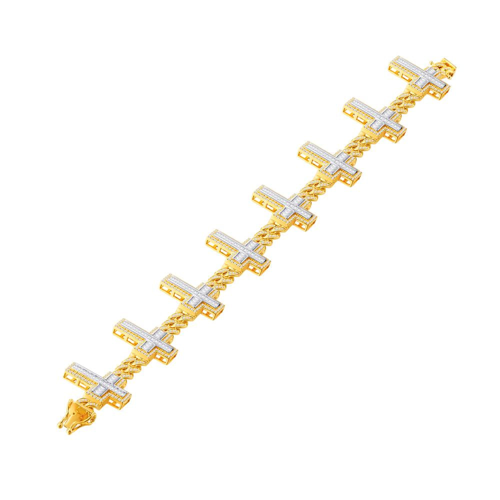 10KT-3.86CTW MBRACELET (8.5 INCH)