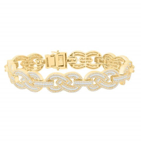 10KT-5.82CTW MBRACELET (8 Inch)