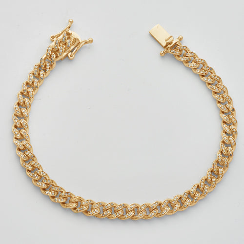 10KY 1.55CTW DIAMOND MIAMI CUBAN BRACELET