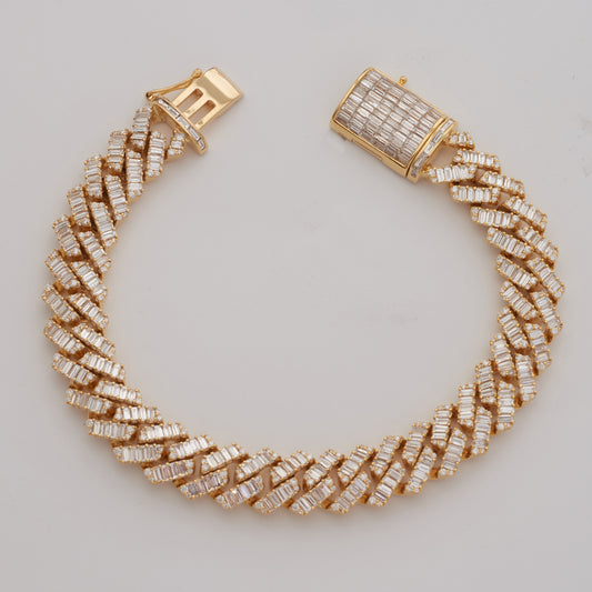 14KY 11.15CTW BAGUETTE DIAMOND MIAMI CUBAN