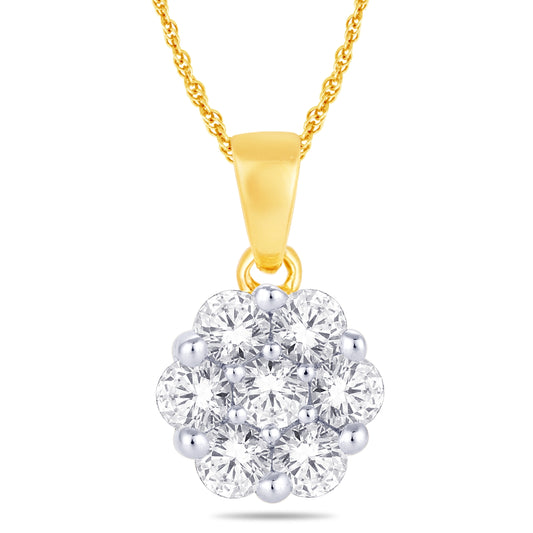 10KT Rose Gold 0.25 Carat Flower Pendant-0825231-RG