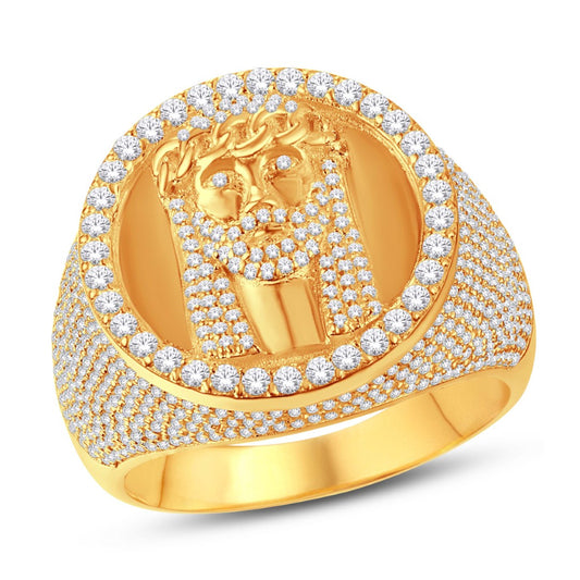 10KT Yellow Gold 1.53 Carat Jesus Mens Ring-0325657-YG