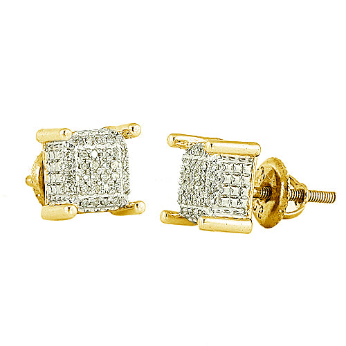 10KY 0.15CTW DIAMOND DICE EARRINGS